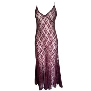 Free People A Little Lace Maxi Slip In Precious Wine!